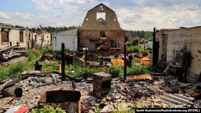Село Мощун после освобождения. Киевская область, 23 июля 2022 года, иллюстрационное фото