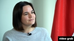 "We are trying. Maybe in just little steps and not the way that we ourselves would like to do it, but we are trying to do something," Belarusian opposition leader Svyatlana Tsikhanouskaya said about her efforts from exile.