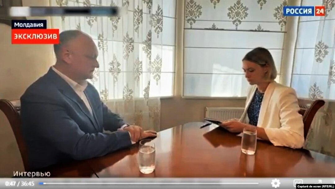 Fostul președinte, Igor Dodon într-un inteviu cu postul Rossia 24, acordat din arestul său la domiciliu