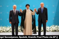 رؤسای جمهور ایران، ترکیه و روسیه در حاشیه نشست اخیر خود در تهران