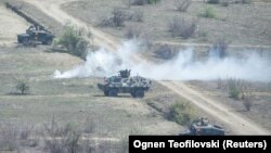 Македонската армија на воени вежби во Криволак во април 2022 година