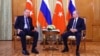 Russian President Vladimir Putin (right) with his Turkish counterpart, Recep Tayyip Erdogan, in Sochi on August 5. 