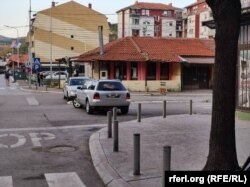 Сръбска пътна блокада в Северна Митровица.