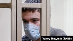 Ukrainian Pavlo Hryb in a Russian court earlier this year. 