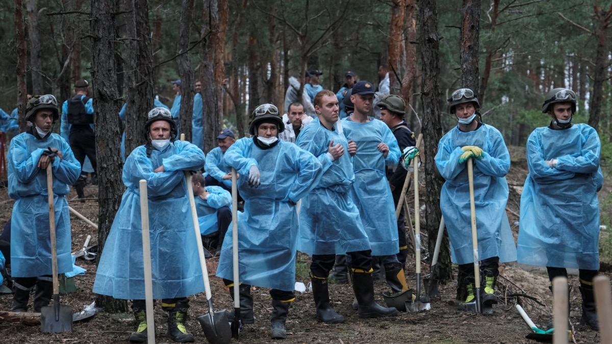 Жителите на Изюм - един от украинските градове, които бяха