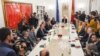 Lideri parlamentarnih partija na sastanku u Skupštini Crne Gore. Podgorica, 18. novembar 2022.