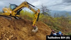 Ekshumacija u mjestu Gornja Crnča u blizini Višegrada, 18. novembar 2022. 