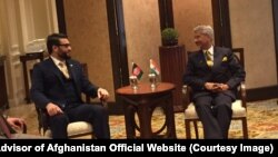 دیدار حمدالله محب مشاور امنیت ملی افغانستان با جی شنکر وزیر خارجۀ هند