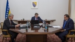 Članovi Predsjedništva BiH: Šefik Džaferović, Željko Komšić i Milorad Dodik, Sarajevo, novembar 2019.