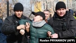 Kazakh authorities have detained dozens of activists in recent weeks. (file photo)
