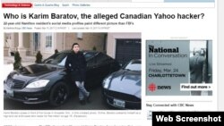 Қазақстан тумасы Кәрім Баратовтың ұсталғаны туралы ақпарат жариялаған канадалық CBC News сайтынан скриншот.