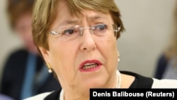 U.N. High Commissioner for Human Rights Michelle Bachelet attends a session of the Human Rights Council at the United Nations in Geneva, Switzerland, March 6, 2019