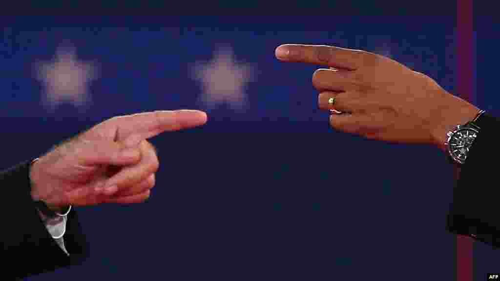 SAD - Drug debata predsjedničkih kandidata, predsjednika Baracka Obame i guvernera Mitt Romneja, 16. oktobar 2012. Foto: AFP / Spencer Platt 