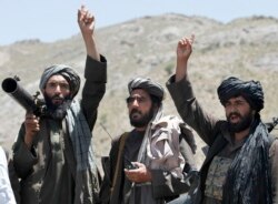 Taliban fighters in the Shindand district of Herat Province in May 2016.