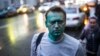 Russia -- Alexei Navalny after being attacked with green dye in 2017