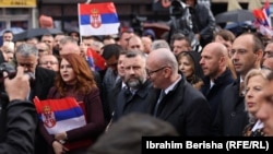 Lideri Srpske liste na protestu 6. novembra u Severnoj Mitrovici