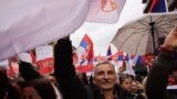 KOSOVO: Local Serbs protest in North Mitrovica against reregistration of their vehicles to Kosovo car plates 