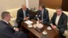 Кметът на Перник Станислав Владимиров с премиера Бойко Борисов,финансовия министър Владислав Горанов и зам.-министъра на регионалното развитие Николай Нанков.