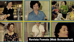 Multiplele ipostaze ale femeilor în vremea comunismului. Captură din revista Femeia, organul de presă al Consiliul Național al Femeilor. 
