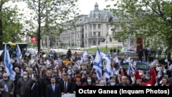 Miting pro-Israel la București, 16 mai 2021. Apeluri la pace.