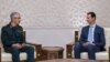 محمد باقری، رئیس ستاد کل نیروهای مسلح ایران (چپ) در دیدار با رئیس جمهوری سوریه