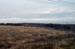 Сібірскі пэйзаж побач з Трансьсібірскай магістральлю