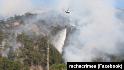 Пожежа в ущелині Уч-Кош, Ялта