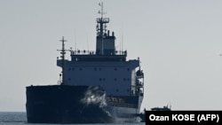 Ілюстраційне фото. Корабель із українським зерном на вході в Босфорську протоку біля узбережжя Стамбула, жовтень 2022 року