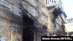 The fire in the Al-Sinak market area destroyed an entire street. 