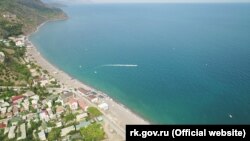 The Crimean coast off the Black Sea as seen on July 25.