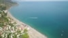 The Crimean coast off the Black Sea as seen on July 25.