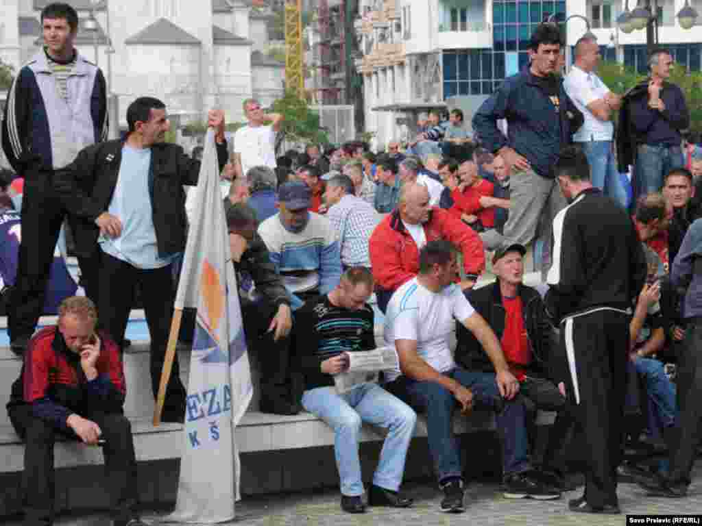 Protesti radnika Željezare Nikšić, 5. oktobar 2010, foto: Savo Prelević