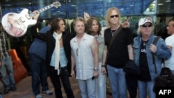 Members of the rock & roll band Aerosmith 