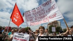 Duminică, a demonstrația de protest de la Omsk