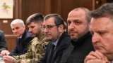 Ukrainian lead negotiator Rustem Umerov (second right) and chief of the General Staff, Major General Andriy Hnatov (second left) met with US officials in Florida late on December 4. (file photo)
