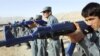 Afghan police officers in training in Faizabad