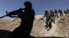 Commandos of the Afghan National Army undergo training by U.S. forces near Kabul in 2011.