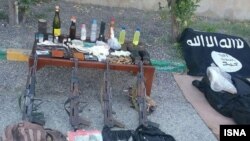 Chief of Police in Hormozgan said they discovered 4 combat weapons andexplosives and flags with the logo of ISIS, 12Jun2017