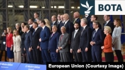 Pjesëmarrësit në samitin BE-Ballkani Perëndimor në Bruksel, në vitin 2024.
