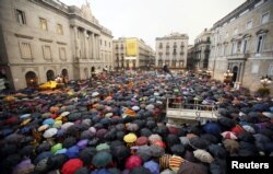 La un protest la Barcelona