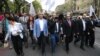 Лидеры блока «Елк» во время шествия в Ереване (архив)