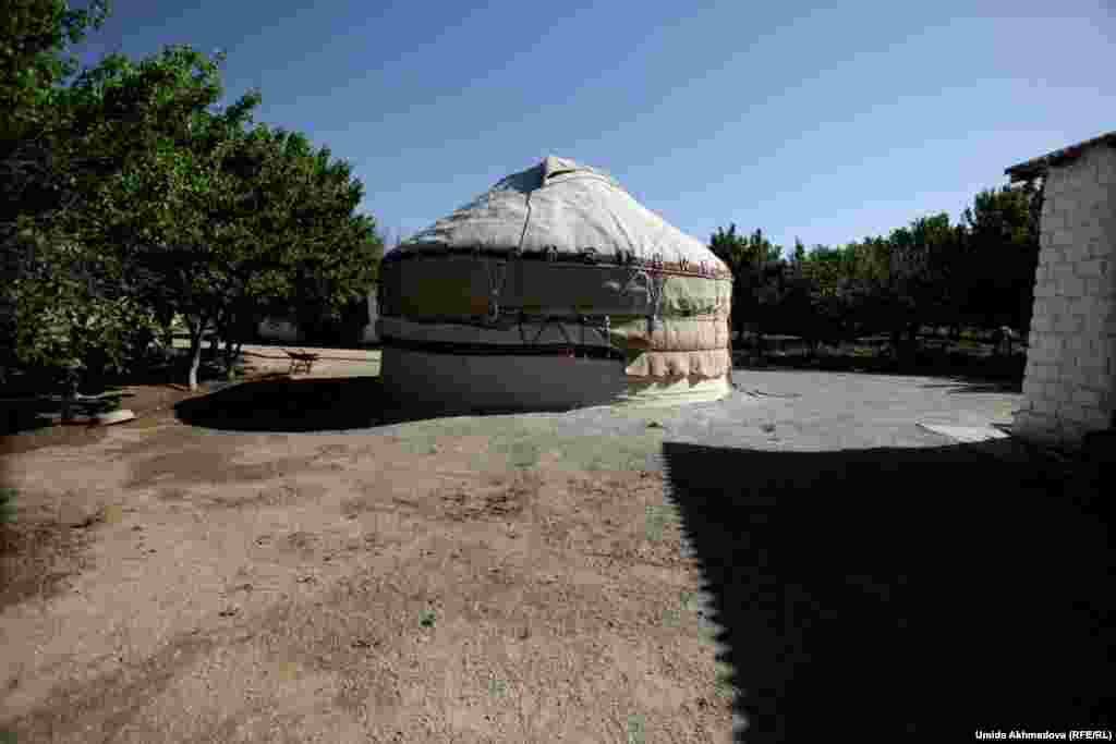 Astara&#39;s husband planted the cherry trees that stand near the yurt on their property. Astara says that he died before he was able to taste their fruit.