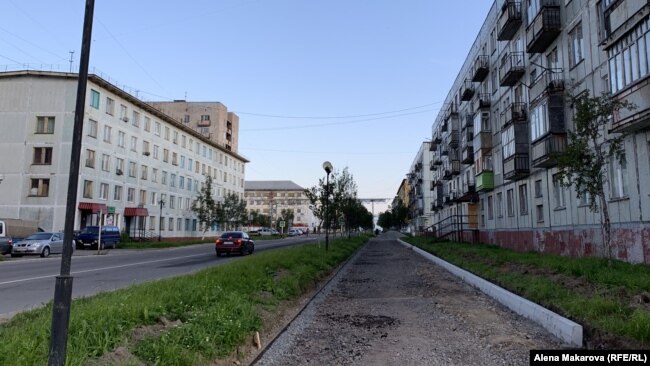 Пустынные улицы Заозерска