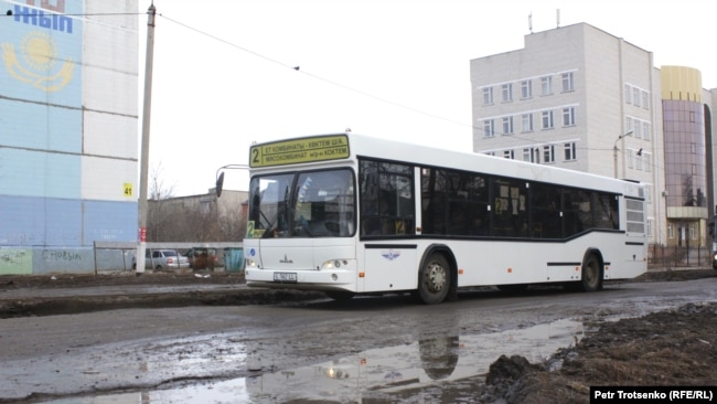 Пассажирский автобус в Казахстане. Иллюстративное фото.