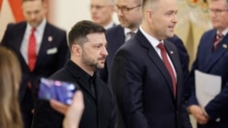 Президенты Украины и Польши Владимир Зеленский и Кароль Навроцкий на встрече в Варшаве 19 декабря 2025 года