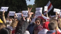 Hundreds Detained During Women’s Protest In Minsk