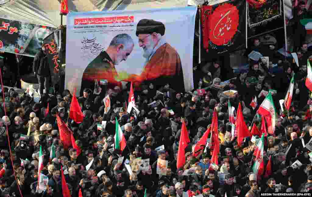 Mourners heard from the slain&nbsp;Quds Force commander&#39;s daughter, Zeinab Soleimani. She told the crowds that Iran would avenge her father&#39;s death, saying the assassination would bring a &quot;dark day&quot; for the United States.