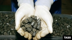 Fuel pellets produced at the Ulba Metallurgical Works in Kazakhstan.