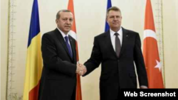 Președinții Tayyip Recep Erdogan și Klaus Iohannis, la București în aprilie anul acesta