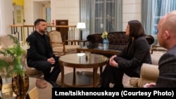 Володимир Зеленський і Світлана Тихановська, фото з телеграм-каналу Тихановської